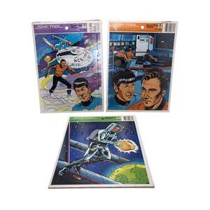 Lot of 3 Vintage Star Trek Frame-Tray Puzzles Merrigold Press | 1970s